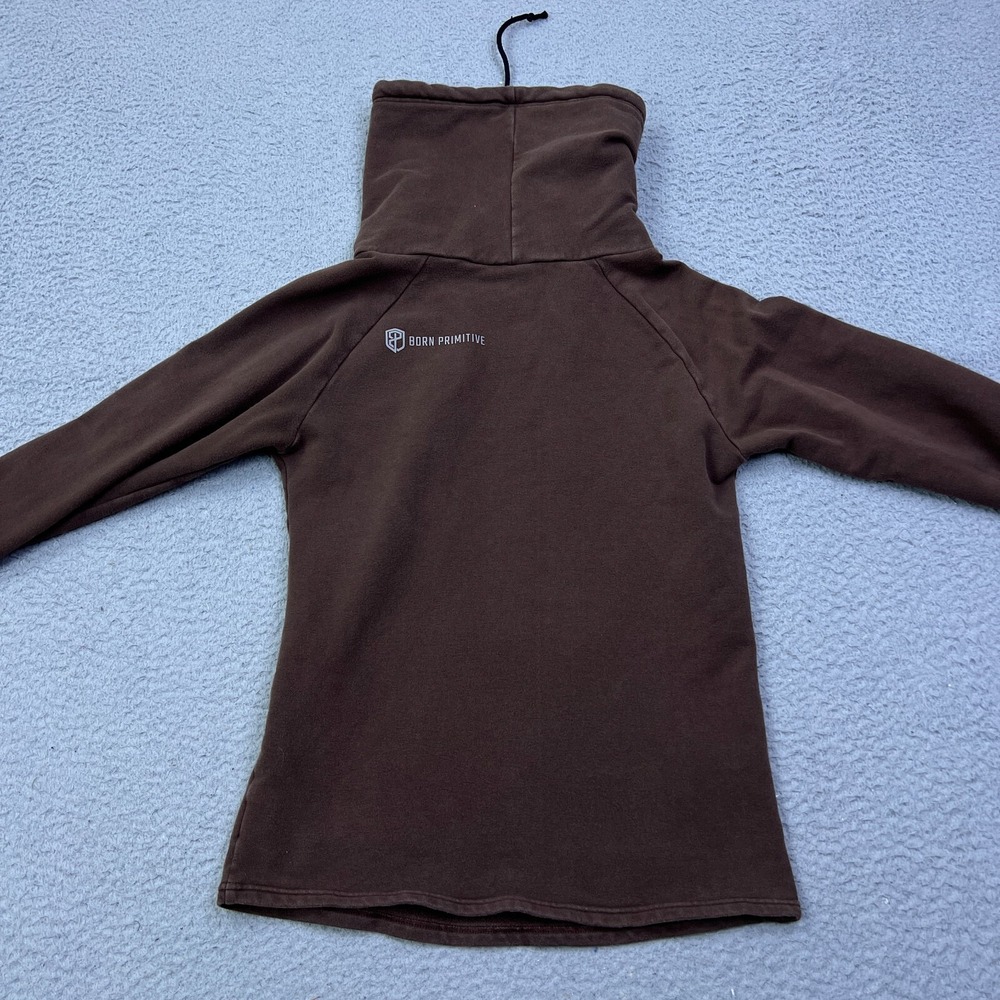 Born Primitive Cowl at the Full Moon Sweatshirt Womens S Brown Pullover Slim Fit - Picture 7 of 9